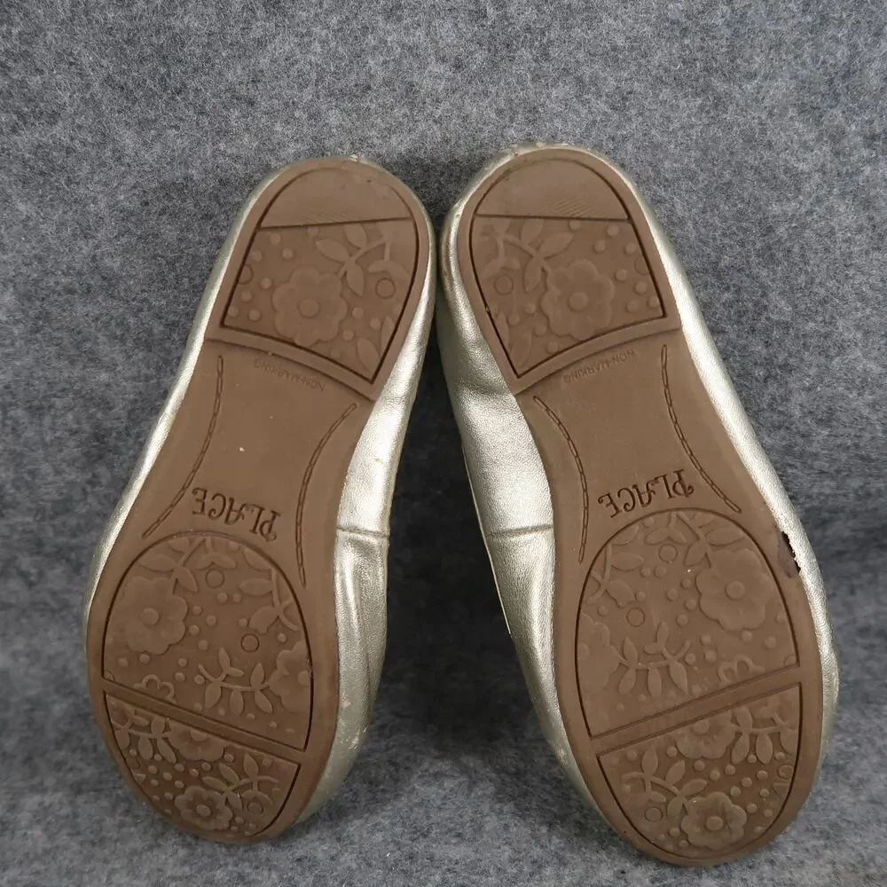 The Childrens Place Shoes Kids Girls 1 Ballet Flats Slip On Bow Knot Metallic
